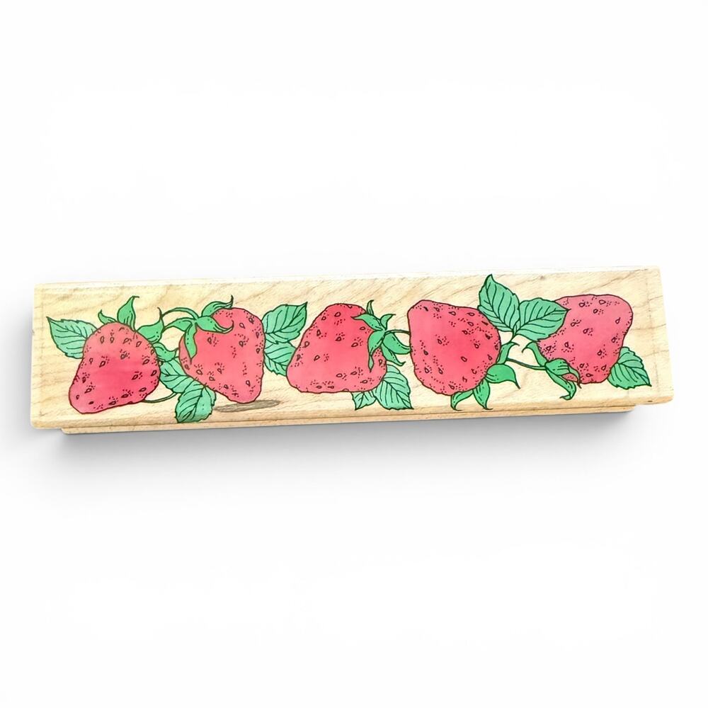 Hero Arts Strawberry Border F432 Rubber Stamp